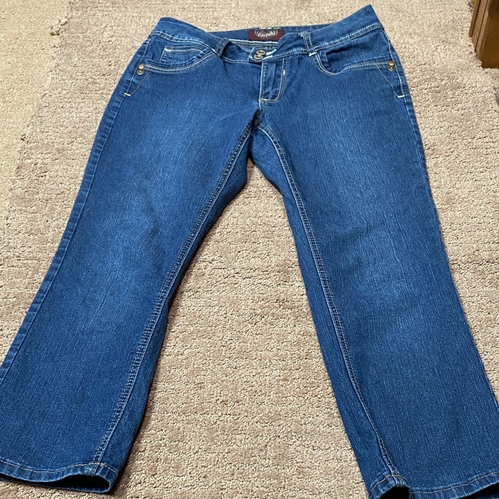 Angels Dark Blue Size 8 Straight Leg Cropped Jeans Denim Casual